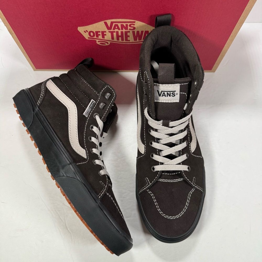 Vans Filmore Hi Vansguard Pop Stitch Coffee Brown Black Sneakers Men Size 11